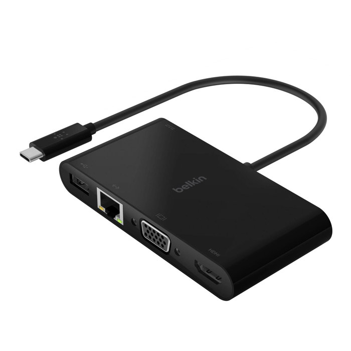 Belkin AVC004btBK Station d'accueil USB-C 5-en-1 Noir Belkin AVC004btBK Station d'accueil USB-C 5-en-1 Noir