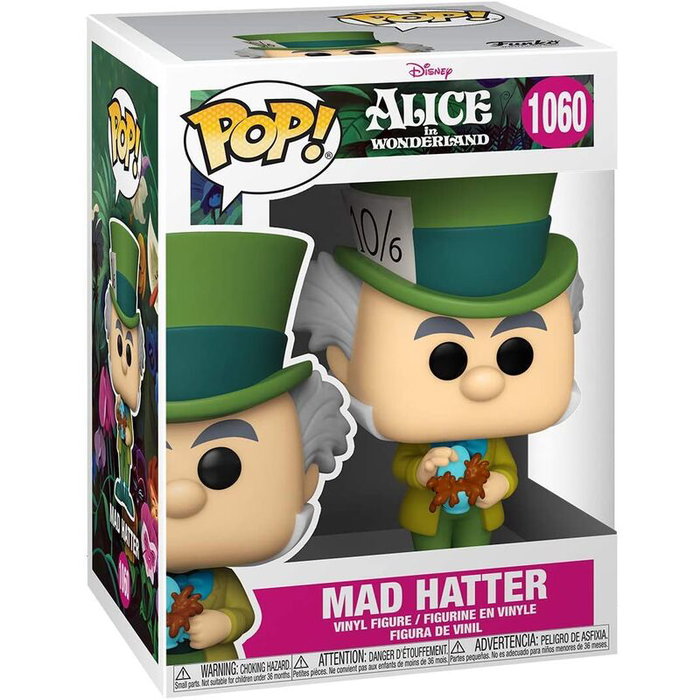 FUNKO - Figurine POP Disney Alice au Pays des Merveilles - Chapelier Fou - Figurine vinyle de 9 cm avec boîte fenêtre