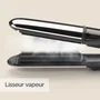 Babyliss ST496E Lisseur vapeur Steam Shine professionnel, technologie Advanced chauffe constante, 5 températures numériques de 150°C à 230°C, ionique anti-frisottis