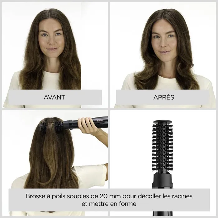 BaByliss Brosse soufflante AS126E Perfect Finish 4-en-1 - 1000W avec technologie ionique, 4 embouts et 2 températures