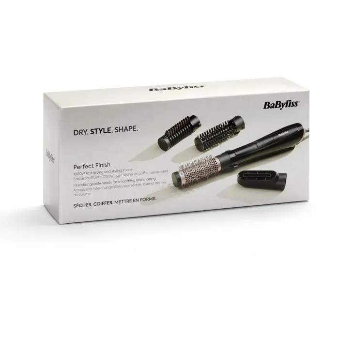 BaByliss Brosse soufflante AS126E Perfect Finish 4-en-1 - 1000W avec technologie ionique, 4 embouts et 2 températures