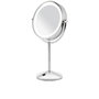 Babyliss Miroir de maquillage LED 9436E - Double Face Grossissant 1x/10x, Lumière Douce pour Coiffeuse, 1 Unité