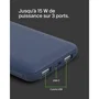 Belkin Batterie Externe 10000 mAh - Bleue - Charge Rapide USB-C et USB-A - Design Moderne