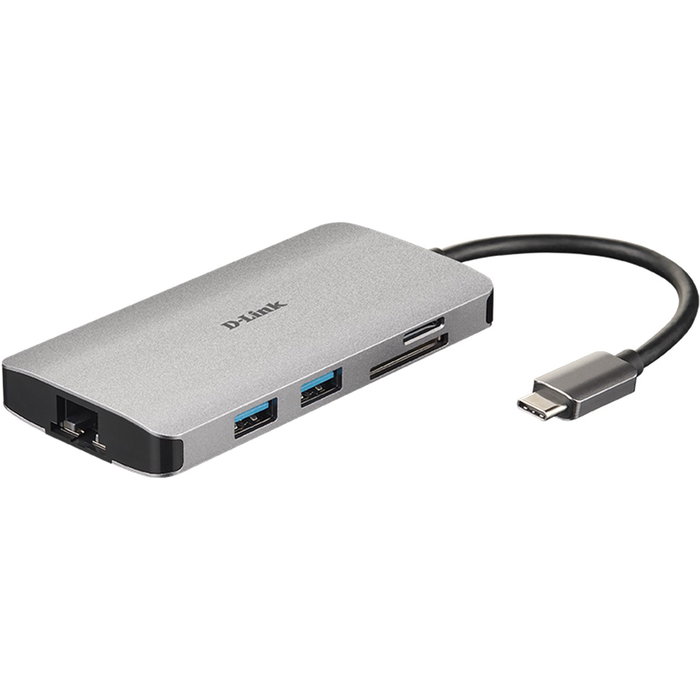 D-Link DUB-M810 Hub USB 3.0 3 ports, USB-C 100W, HDMI 4K, Ethernet RJ45, Lecteur SD/microSD D-Link DUB-M810 Hub USB 3.0 3 ports, USB-C 100W, HDMI 4K, Ethernet RJ45, Lecteur SD/microSD
