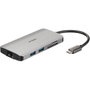 D-Link DUB-M810 Hub USB 3.0 3 ports, USB-C 100W, HDMI 4K, Ethernet RJ45, Lecteur SD/microSD