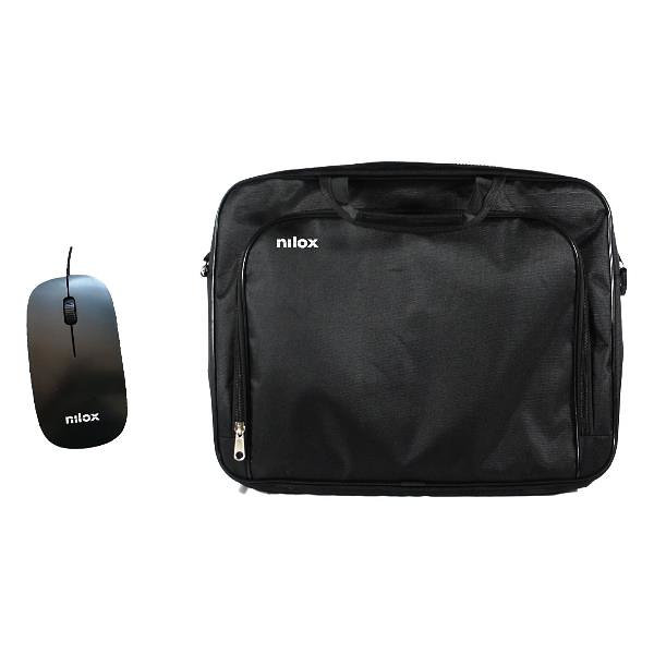 Nilox Essential 2 Sacoche pour ordinateur portable 15.6" Noir avec souris optique 1200 DPI Nilox Essential 2 Sacoche pour ordinateur portable 15.6" Noir avec souris optique 1200 DPI