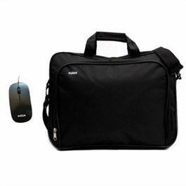 Nilox Mallette Essential 2 pour ordinateur portable 15,6" avec souris optique, Noir