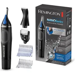 Remington NE3870 Tondeuse Visage Antibactérienne et Hypoallergénique Nano Serie - Pour Nez, Oreilles et Barbe avec Guide de Coupe Ajustable 1-5 mm