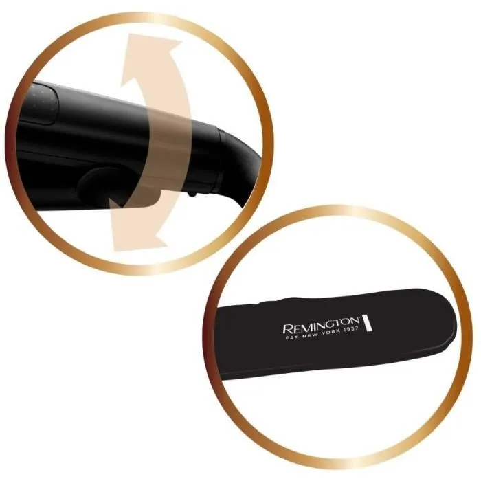Remington S6308 - Lisseur à plaques flottantes céramique XL 110 mm - Température réglable 150-230 °C - Chauffage 15s - Soin éclat et brillance
