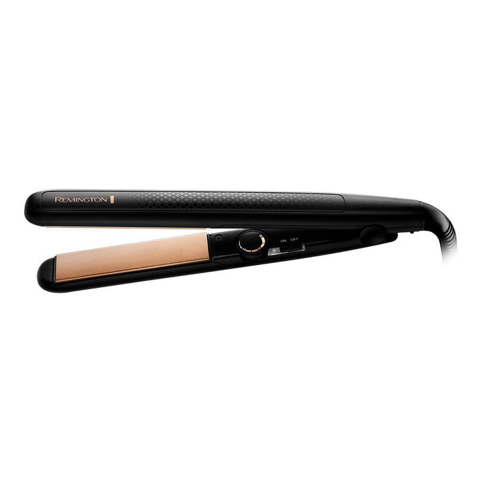 Remington Fer à lisser Eclat Brillance S6308 Noir avec plaques dorées
