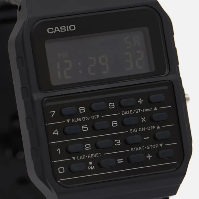 Casio CA-53WF-1BEF Montre Homme Calculatrice Chronomètre Alarme Étanche Résine Noire Classique