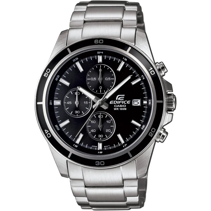 Casio Montre Edifice EFR-526D-1AVUEF en acier inoxydable Neobrite avec chronomètre 1/10 sec, bracelet acier et étanchéité 10 bars