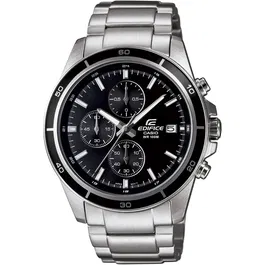 Casio Montre Edifice EFR-526D-1AVUEF en acier inoxydable Neobrite avec chronomètre 1/10 sec, bracelet acier et étanchéité 10 bars