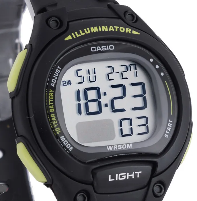Casio Montre Homme avec Éclairage LED, Chronomètre, Deuxième Fuseau Horaire, Alarme, Calendrier Automatique et Étanchéité 5 Barres