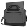 Targus Housse Slim 15.6" Cypress avec EcoSmart, tissu en bouteilles recyclées, compartiment unique, poche avant, sangle et poignées, Gris