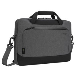 Targus Housse Slim 15.6" Cypress avec EcoSmart, tissu en bouteilles recyclées, compartiment unique, poche avant, sangle et poignées, Gris