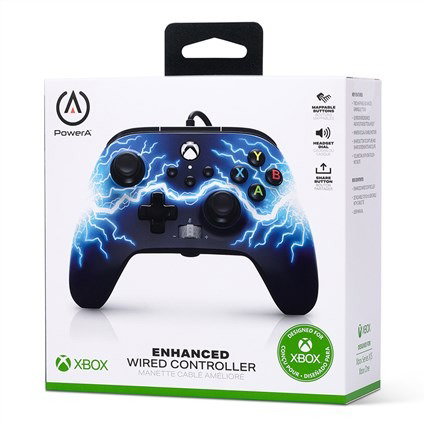 PowerA Mando Amélioré avec Câble pour Xbox Series X/S 1521745-02 - Boutons Programmables, Câble USB 3 m, Vibrations, Compatible Xbox One et Windows