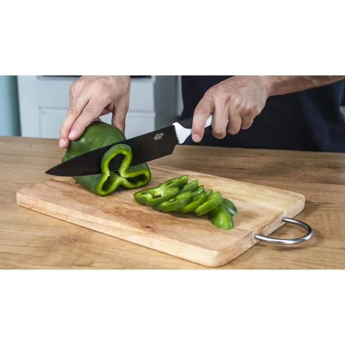 Cecotec Set de couteaux professionnels Swiss Noir - 6 couteaux + éplucheur