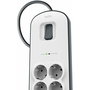 Multiprise 8 Prises avec Interrupteur Belkin BSV804VF2M USB x 2 Blanc (2 m)