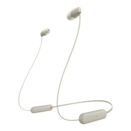 Sony WI-C100 Écouteurs Bluetooth sans fil Neckband Beige - Autonomie 25h, Résistant IPX4