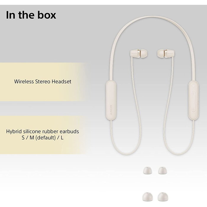 Oreillette Bluetooth Sony WI-C100 Beige Gris Oreillette Bluetooth Sony WI-C100 Beige Gris