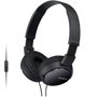 Sony MDRZX110APB, Casque Audio Pliable avec Microphone, Noir, Son Précis et Confortable