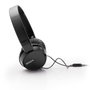 Sony MDRZX110APB, Casque Audio Pliable avec Microphone, Noir, Son Précis et Confortable