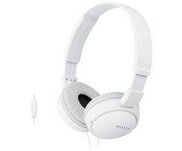 Sony MDR-ZX110APW - Blanc - Pliable avec microphone