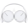 Sony MDR-ZX110AP Casque Pliable Blanc avec Microphone et Oreillettes Circum-auriculaires