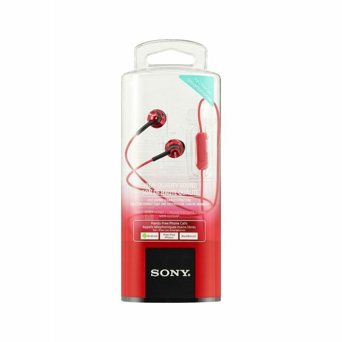 Casques avec Microphone Sony MDR-EX110AP Rouge Casques avec Microphone Sony MDR-EX110AP Rouge