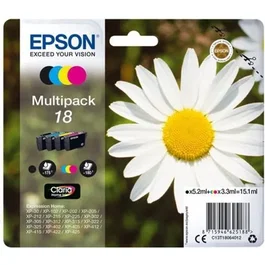 Epson Multipack T1806 - Cartouches 4 Couleurs (Noir, Cyan, Magenta, Jaune) - Ref: C13T18064012
