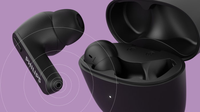 Philips TAT2206BK/00 Casque Bluetooth True Wireless Noir IPX4 - Écouteurs Intra-auriculaires avec Écouteurs et Micro