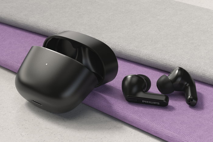 Philips TAT2206BK/00 Casque Bluetooth True Wireless Noir IPX4 - Écouteurs Intra-auriculaires avec Écouteurs et Micro