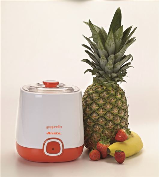 Ariete 621/1 Yogurtièra YOGURELLA - Machine à Yaourt pour Yaourt Grec et Classique, Capacité 1L, Couleur Orange, Facile à Nettoyer