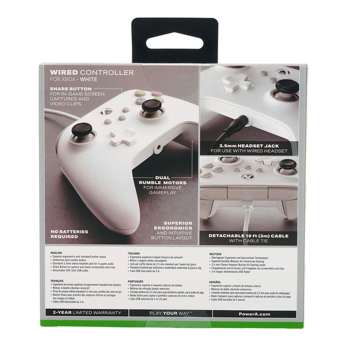 Contrôle des jeux Powera ENHANCED WHITE Blanc XBOX SERIES X-S