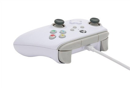 PowerA 1519365-01 Manette Xbox avec câble USB 3 m, blanc, compatible Xbox Series X/S, Xbox One et PC, licence officielle
