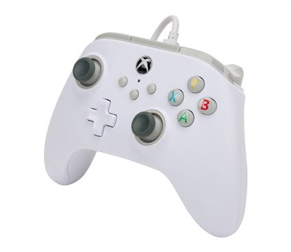 PowerA 1519365-01 Manette Xbox avec câble USB 3 m, blanc, compatible Xbox Series X/S, Xbox One et PC, licence officielle
