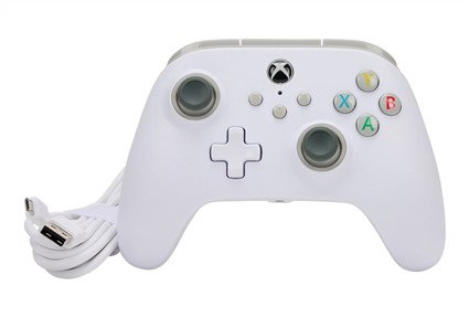 PowerA 1519365-01 Manette Xbox avec câble USB 3 m, blanc, compatible Xbox Series X/S, Xbox One et PC, licence officielle