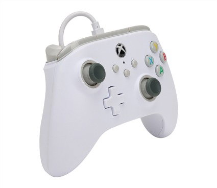 PowerA 1519365-01 Manette Xbox avec câble USB 3 m, blanc, compatible Xbox Series X/S, Xbox One et PC, licence officielle