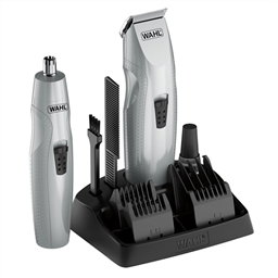Wahl 5606-308 Tondeuse Barbe et Moustache Précision 2-12 mm avec Coupe Rasé 0,6 mm - Accessoires Visage et Recortadora Nez et Oreilles - Alimenté par Pile
