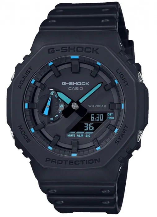 Casio G-Shock Montre résine noire et bleue