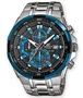Casio Montre Edifice pour Homme en Acier Inoxydable Gris, Mouvement Quartz, Verre Minéral, Étanche 10 ATM, Bracelet Acier