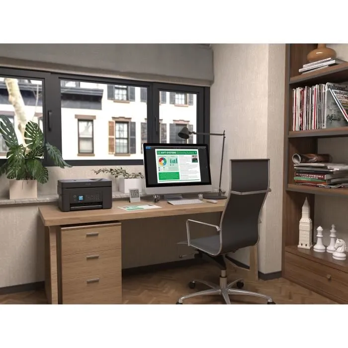 Epson Workforce WF-2930DWF - Imprimante multifonction jet d'encre avec recto-verso automatique, Wi-Fi, impression A4 jusqu'à 10 ppm pour petit bureau