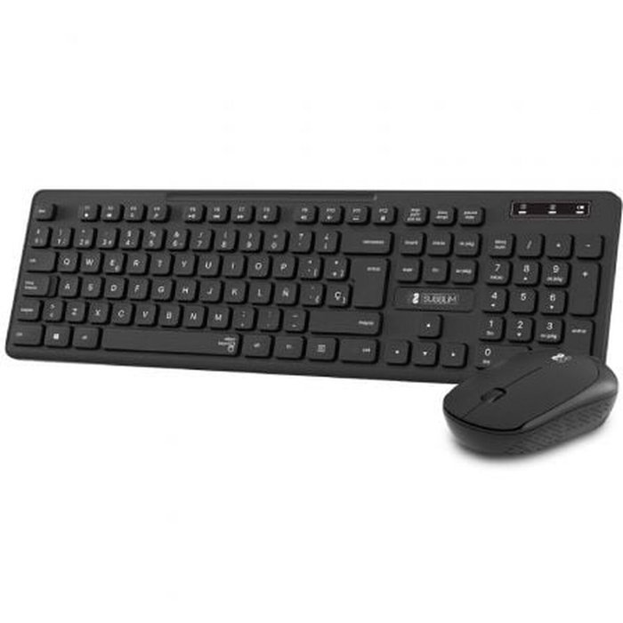 Clavier et souris sans fil Subblim SUBKBC-CSSW10 Noir Espagnol Qwerty QWERTY Clavier et souris sans fil Subblim SUBKBC-CSSW10 Noir Espagnol Qwerty QWERTY
