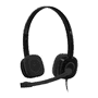 Logitech H151 Casque avec micro noir, filaire 3,5 mm