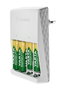Varta 56706 Chargeur de piles universel 100-240V pour 2 ou 4 piles AA/AAA avec 4 piles AA 2100mAh incluses, charge LED, sécurité Delta V