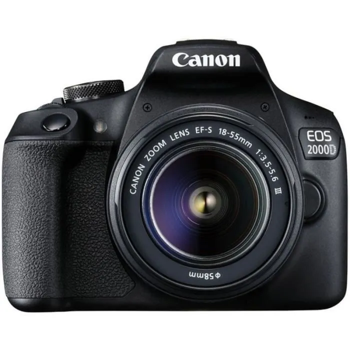 Canon EOS 2000D avec Objectif EF-S 18-55mm IS II, 24,1 MP, Noir