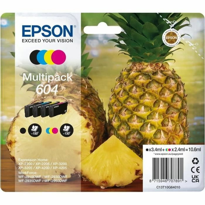 Epson 604XL Multipack C13T10H64010 - Noir, Cyan, Magenta, Jaune