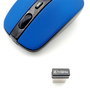 ELBE RT-110 Souris sans fil bleue avec batterie rechargeable, Plug & Play, 3 réglages DPI (800/1200/1600) et récepteur USB nano