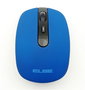 ELBE RT-110 Souris sans fil bleue avec batterie rechargeable, Plug & Play, 3 réglages DPI (800/1200/1600) et récepteur USB nano